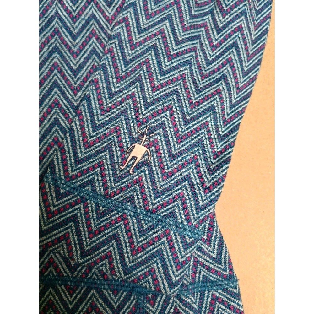 Smartwool Chevron Long Sleeve Pullover Baselayer Shirt Top SZ M Blue Purple - Picture 4 of 5